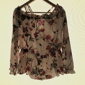 DEX - Off-the-shoulder Floral Tunic